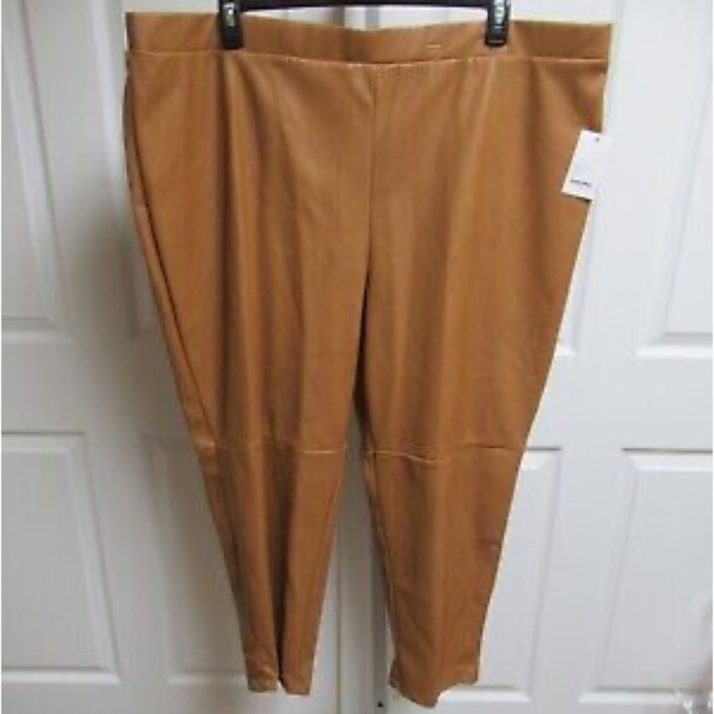 Brand New! Denise Bigot Sonoma Faux Leather Tan Pants